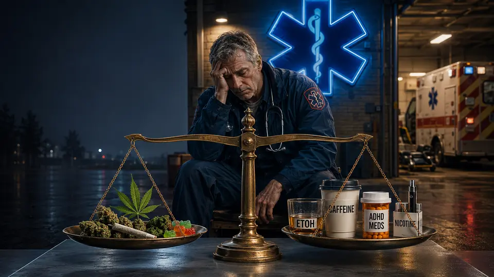 A weary paramedic weighing cannabis against fitness-for-duty responsibilities